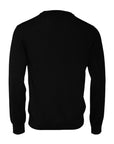 Dolce & Gabbana Black Logo Wool Crew Neck Pullover Sweater