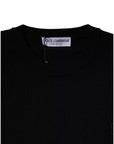 Dolce & Gabbana Black Logo Wool Crew Neck Pullover Sweater
