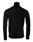 Dolce & Gabbana Black Cashmere Turtleneck Pullover Sweater