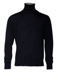 Dolce & Gabbana Blue Cashmere Turtleneck Pullover Sweater