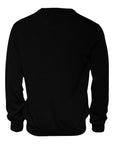 Dolce & Gabbana Black Logo Wool Crew Neck Pullover Sweater