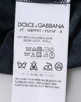 Dolce & Gabbana Dark Blue Silk Crew Neck Short Sleeve T-shirt