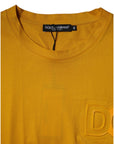 Dolce & Gabbana Dark Yellow Logo Crew Neck Short Sleeves T-shirt