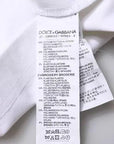 Dolce & Gabbana White Logo Embellished Crew Neck T-shirt