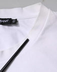 Dolce & Gabbana White Logo Embellished Crew Neck T-shirt