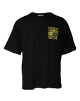 Dolce & Gabbana Black Logo Print Cotton Short Sleeves T-shirt