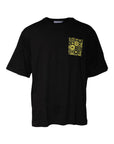 Dolce & Gabbana Black Logo Print Cotton Short Sleeve T-shirt