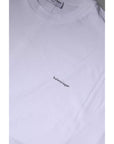 Balenciaga White Logo Cotton Crew Neck Short Sleeves T-shirt
