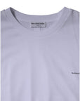 Balenciaga White Logo Cotton Crew Neck Short Sleeves T-shirt