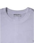 Balenciaga White Logo Cotton Jersey Crew Neck Short Sleeves T-shirt