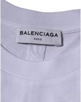 Balenciaga White Logo Cotton Jersey Crew Neck Short Sleeves T-shirt