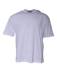 Balenciaga White Logo Cotton Jersey Crew Neck Short Sleeves T-shirt