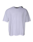 Balenciaga White Logo Cotton Jersey Crew Neck Short Sleeves T-shirt