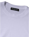 Balenciaga White Logo Cotton Jersey Crew Neck Short Sleeves T-shirt