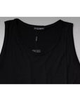 Dolce & Gabbana Black Cotton Sleeveless Round Neck Tank T-shirt