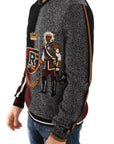 Dolce & Gabbana Multicolor KING Knight Monkey Knitted Cashmere Wool Sweater