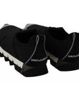 Dolce & Gabbana Black Shark Neoprene Stretch Sneakers Shoes