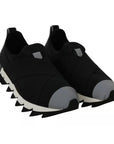 Dolce & Gabbana Black Shark Neoprene Stretch Sneakers Shoes