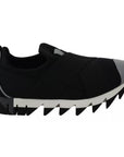 Dolce & Gabbana Black Shark Neoprene Stretch Sneakers Shoes