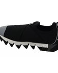 Dolce & Gabbana Black Shark Neoprene Stretch Sneakers Shoes