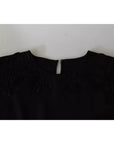 Dolce & Gabbana Black Floral Embroidered Blouse Silk Top