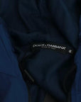Dolce & Gabbana Blue Zipper Hooded DG Sport Sweater