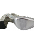 Dolce & Gabbana Silver Crystal Studs Heels Mary Janes Pumps Shoes