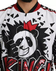 Dolce & Gabbana White King Panda Polyester T-shirt Top