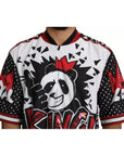 Dolce & Gabbana White King Panda Polyester T-shirt Top