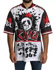Dolce & Gabbana White King Panda Polyester T-shirt Top