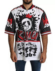 Dolce & Gabbana White King Panda Polyester T-shirt Top