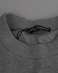 Dolce & Gabbana Gray Crown King Print Cotton Pullover Sweater