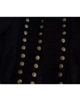 Dolce & Gabbana Black Button Embellished Military Jacket