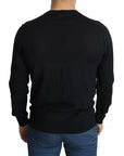 Dolce & Gabbana Black Wool Button Down Men Cardigan Sweater