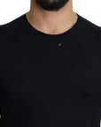 Dolce & Gabbana Black Cashmere Crew Neck Sweatshirt Sweater