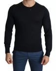 Dolce & Gabbana Black Cashmere Crew Neck Sweatshirt Sweater