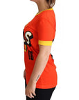 Dolce & Gabbana Orange Royals Print Round Neck T-shirt