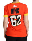 Dolce & Gabbana Orange Royals Print Round Neck T-shirt