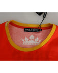 Dolce & Gabbana Orange Royals Print Round Neck T-shirt