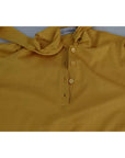 Dolce & Gabbana Yellow Silk Knit Pullover Ascot Collar Top