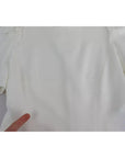 Dolce & Gabbana White Viscose Stretch Short Sleeves Blouse Top