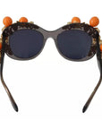 Dolce & Gabbana DG4283B Acetate Crystals Orange Applique Sunglasses