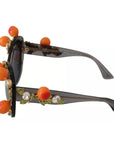Dolce & Gabbana DG4283B Acetate Crystals Orange Applique Sunglasses