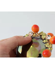 Dolce & Gabbana DG4283B Acetate Crystals Orange Applique Sunglasses