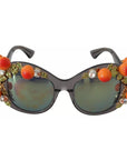 Dolce & Gabbana DG4283B Acetate Crystals Orange Applique Sunglasses