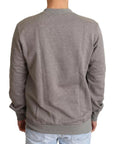 Dolce & Gabbana Gray Crown King Cotton Pullover Sweater