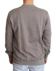 Dolce & Gabbana Gray Crown King Cotton Pullover Sweater