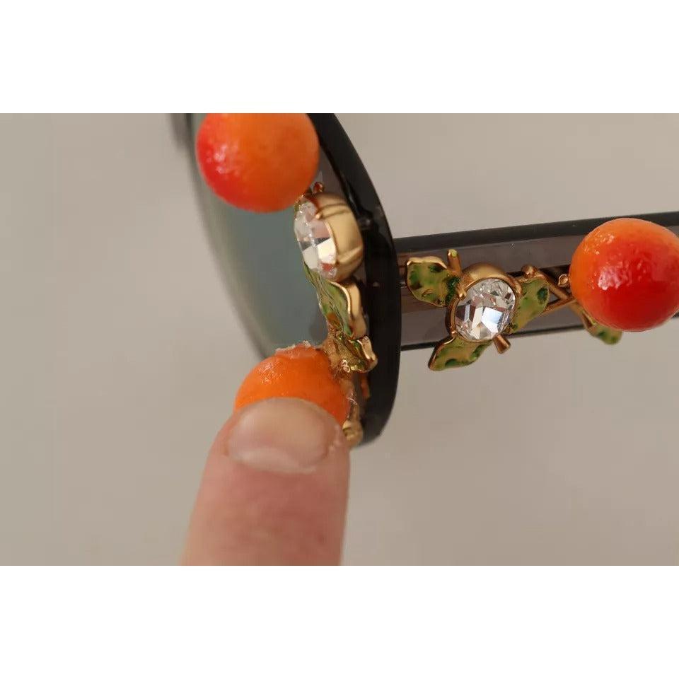 Dolce & Gabbana DG4283B Acetate Crystals Orange Applique Sunglasses