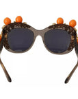 Dolce & Gabbana DG4283B Acetate Crystals Orange Applique Sunglasses