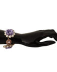 Dolce & Gabbana FIORI BLOOMING Floral Baroque Crystals Brass Bracelet